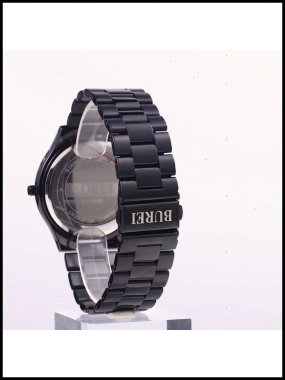 Men's 44mm Large Face Quartz Watch Stainless Steel Band Business Casual